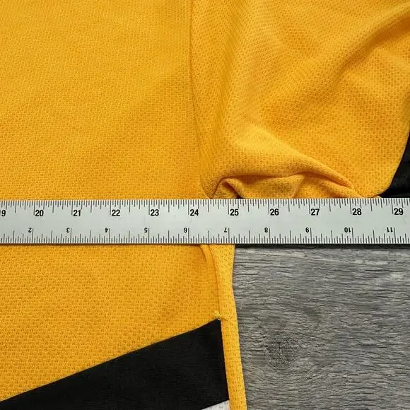Vintage Teamwork Athletic Apparel Yellow Mens XL CAT Caterpillar Hockey Jersey